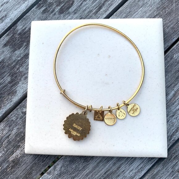 Alex and Ani – Daisy Charm Bangle Charity by Design – Russian Gold Finish - Picture 2 of 2